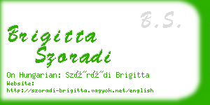 brigitta szoradi business card